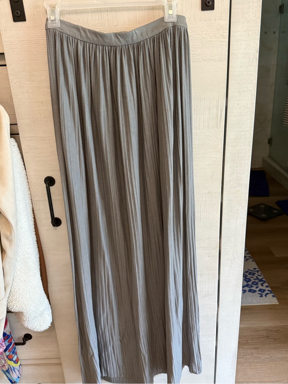 Theory Women’s Long Pleated Maxi Skirt - Gray